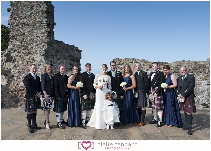 Dirleton Castle wedding photography