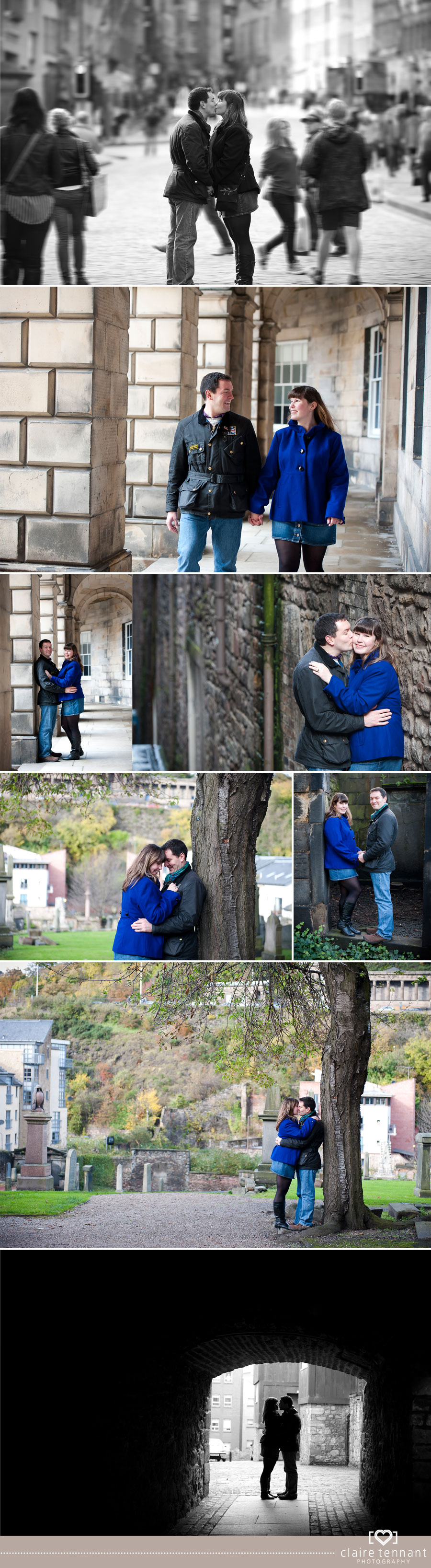 engagement photography in central Edinburgh