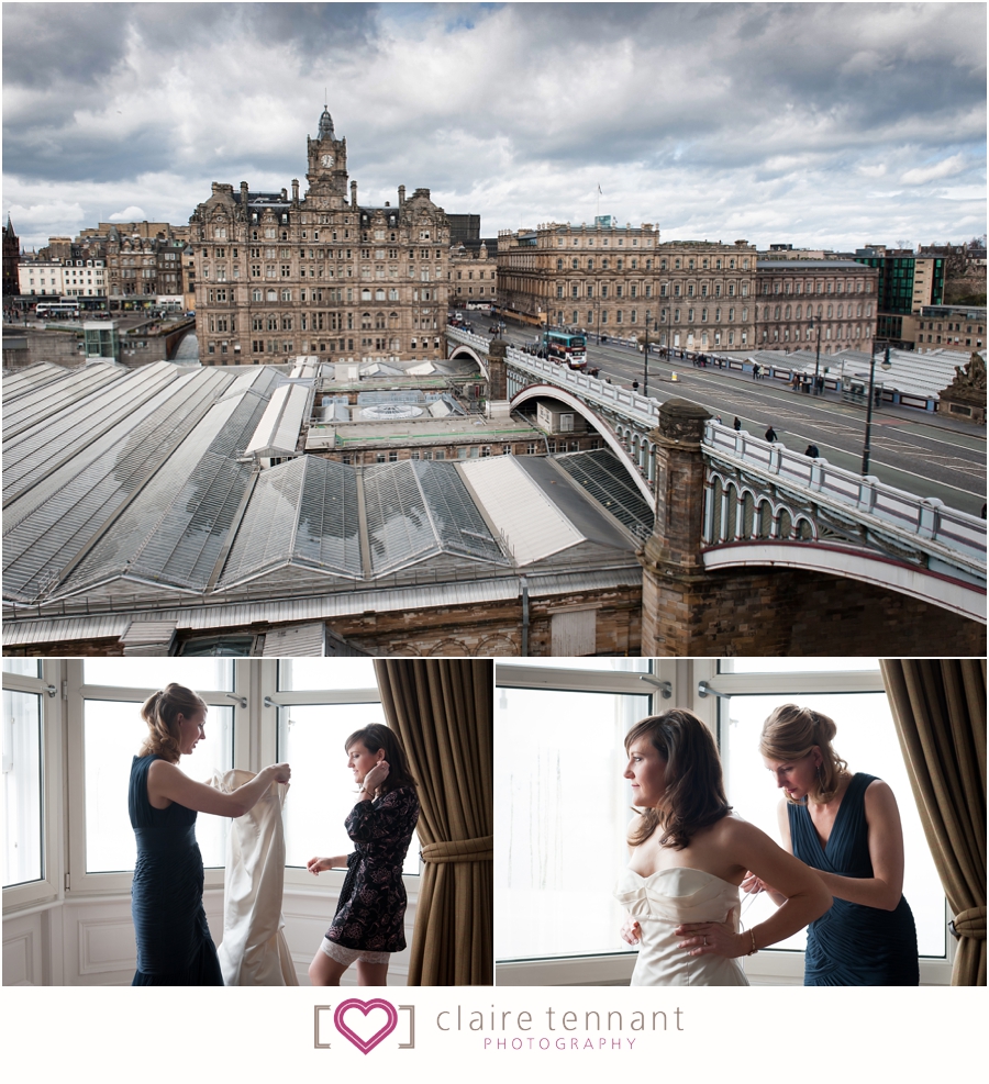 Edinburgh bridal preperations