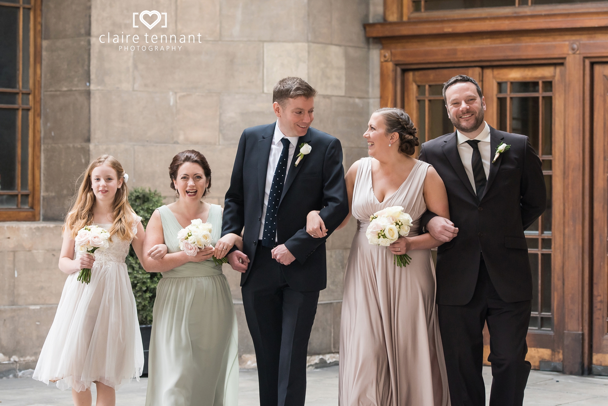 Leith Registry Office wedding group photo