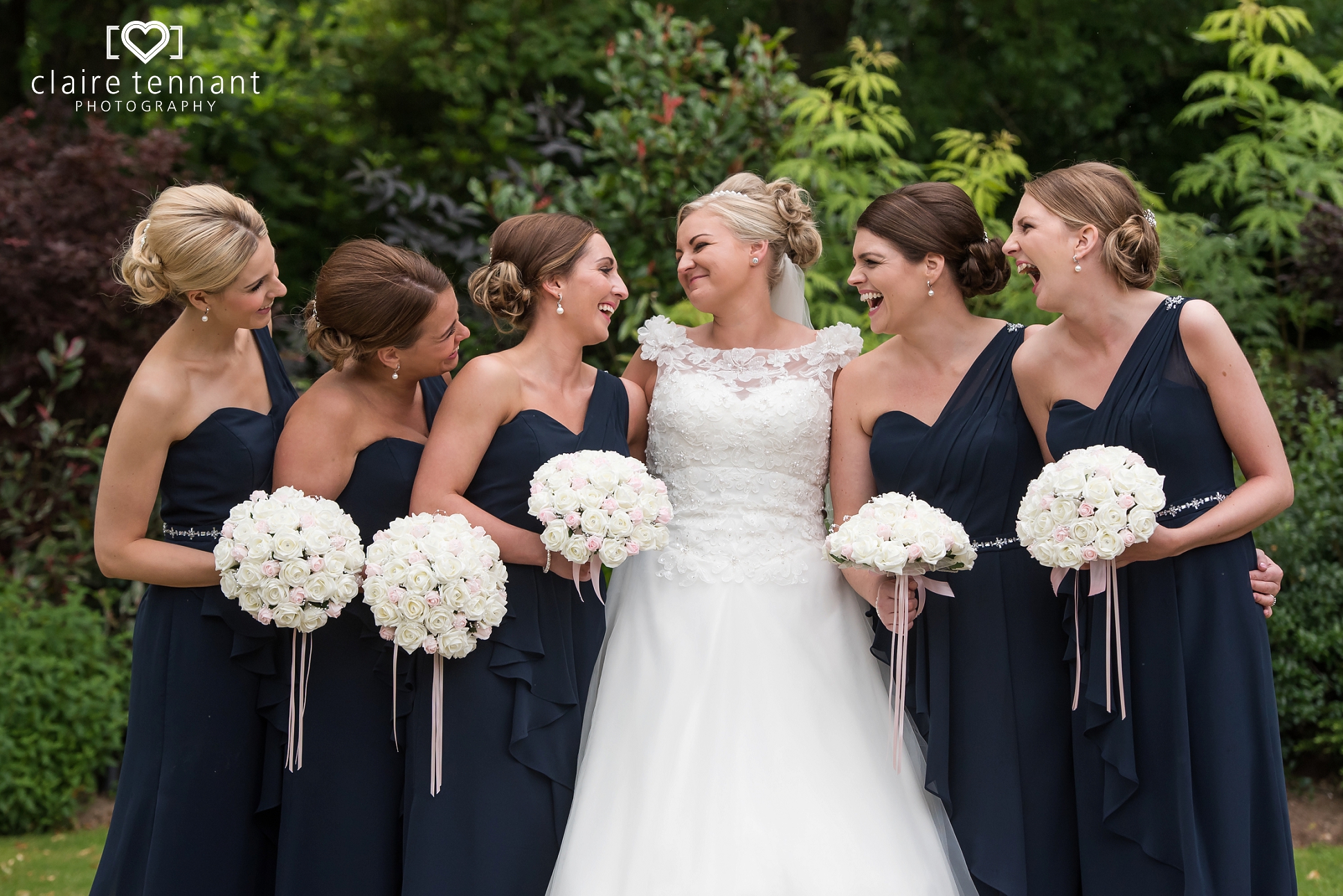 Dalziel Park navy bridesmaids